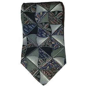 FOXX HAWKFIELD 100% Silk Necktie Silver Multicolor